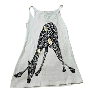 Lauren Moshi giraffe white swing tank top XS